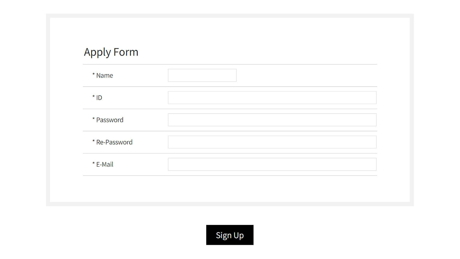 Step 2: To register enter your data and press SIGN UP.