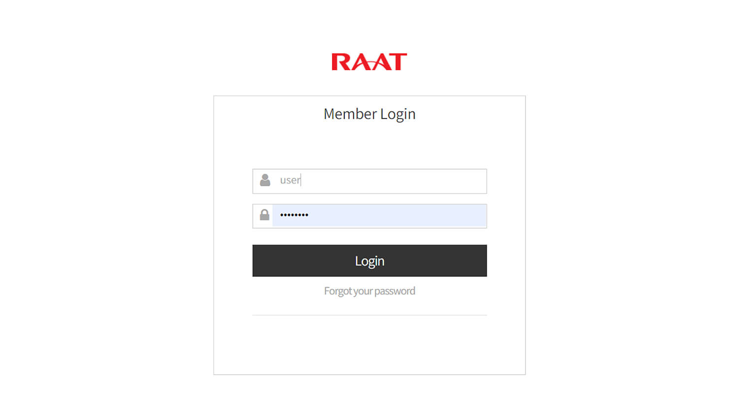 Step 3: To login enter your username and password.
Then press LOGIN.